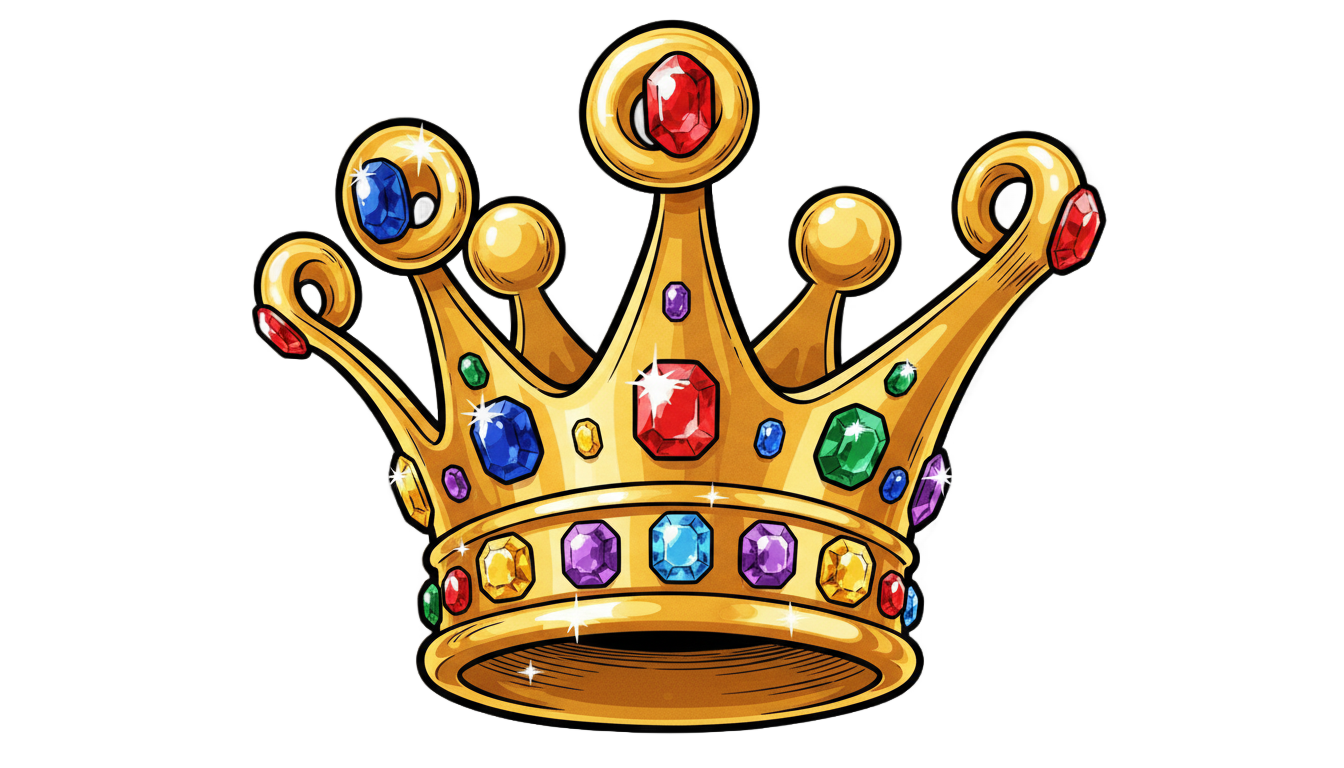 cartoon king crown png PNG transparent background