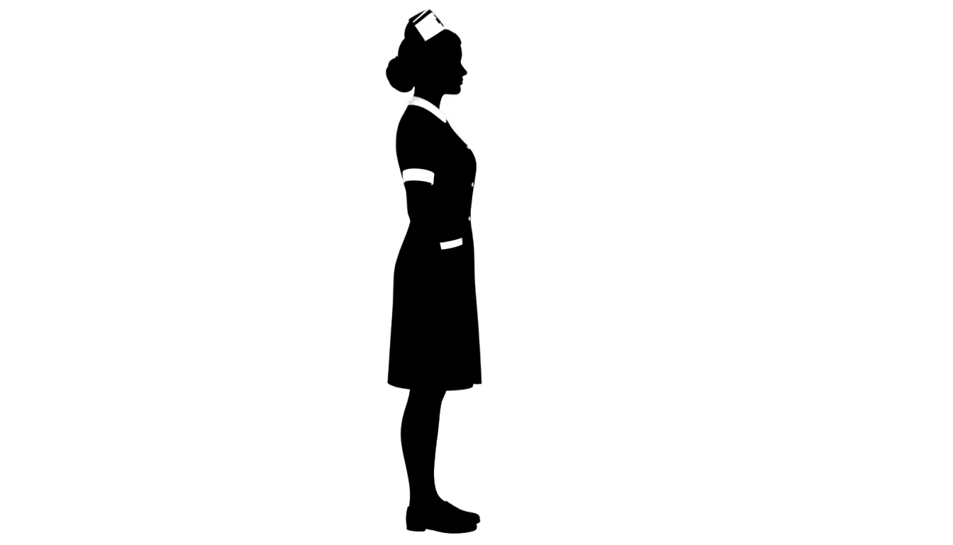 nurse silhouette png PNG transparent background