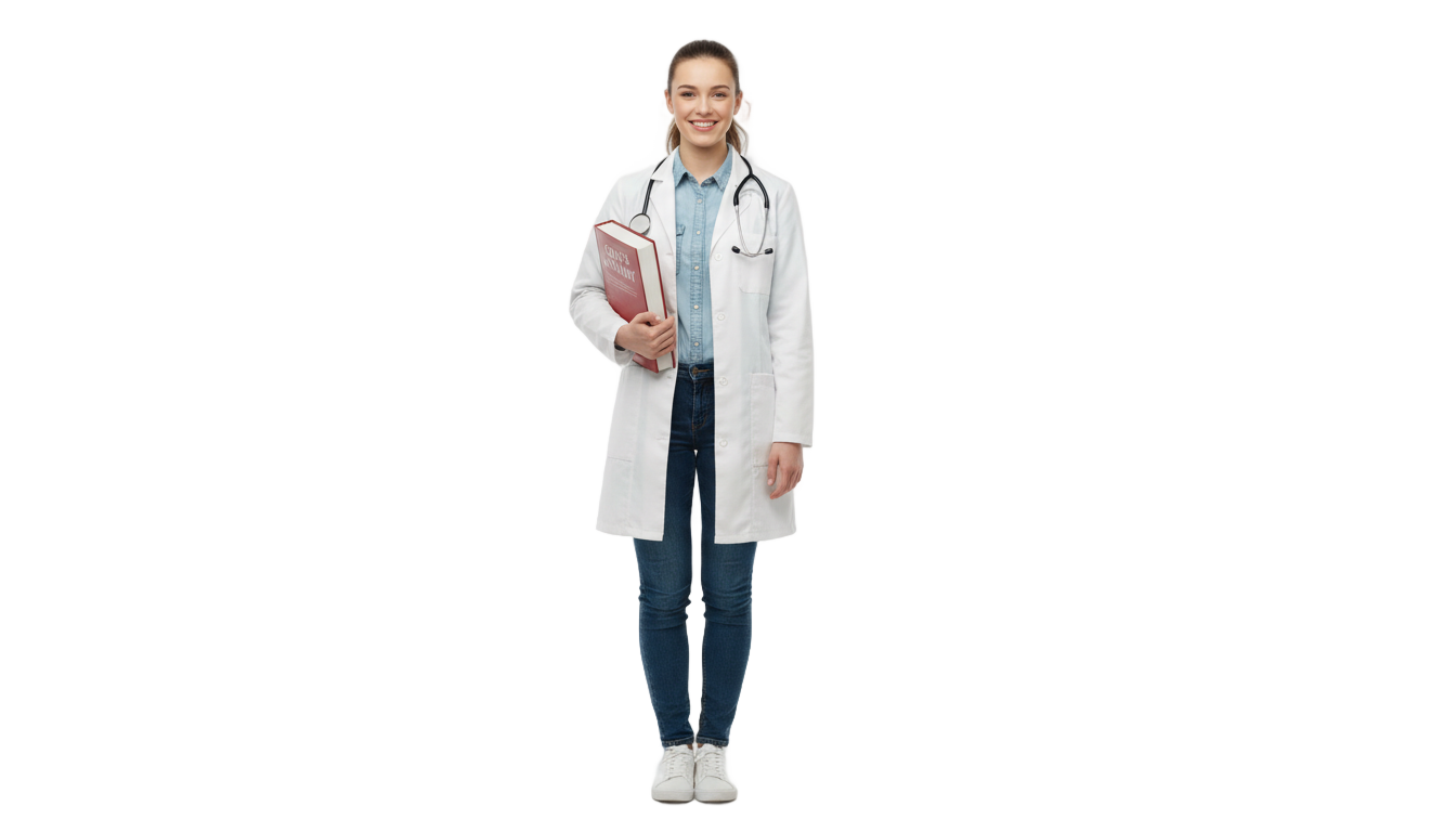 student doctor png PNG transparent background