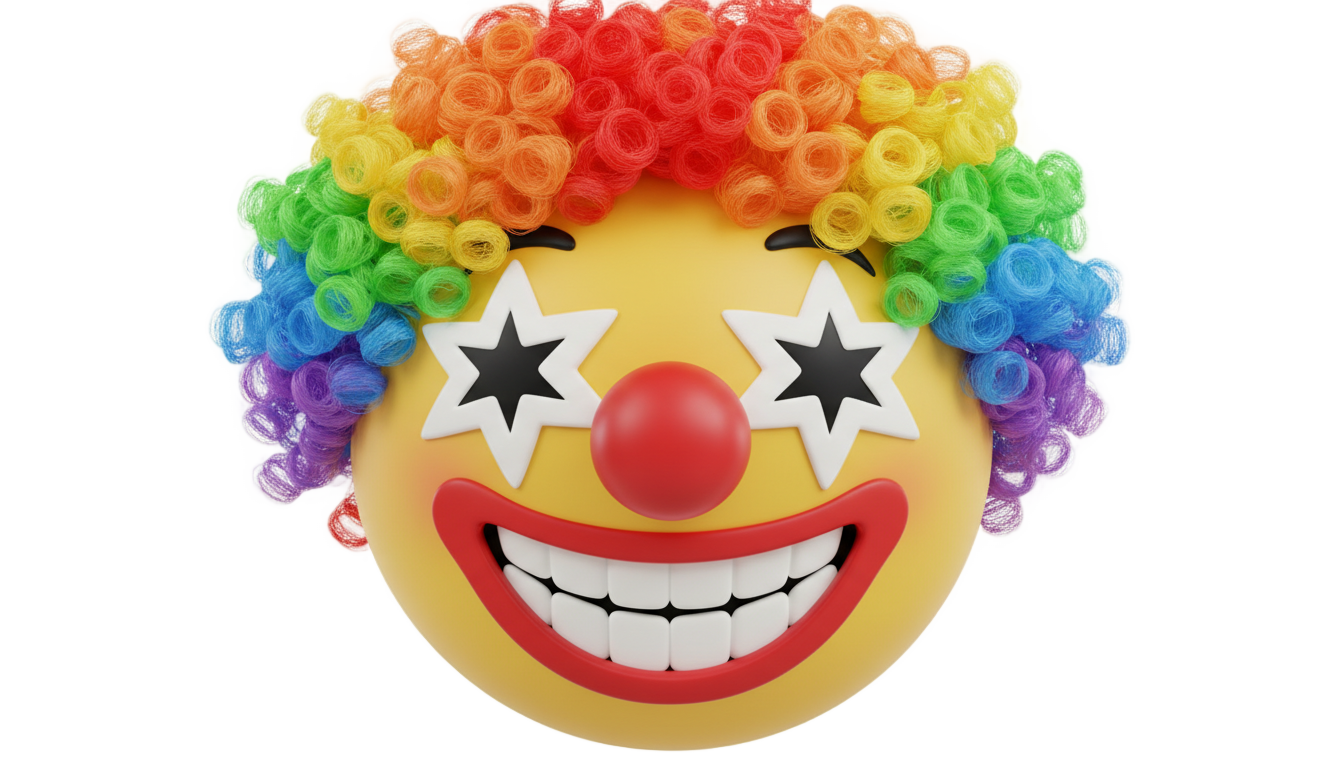 discord clown emoji png PNG transparent background