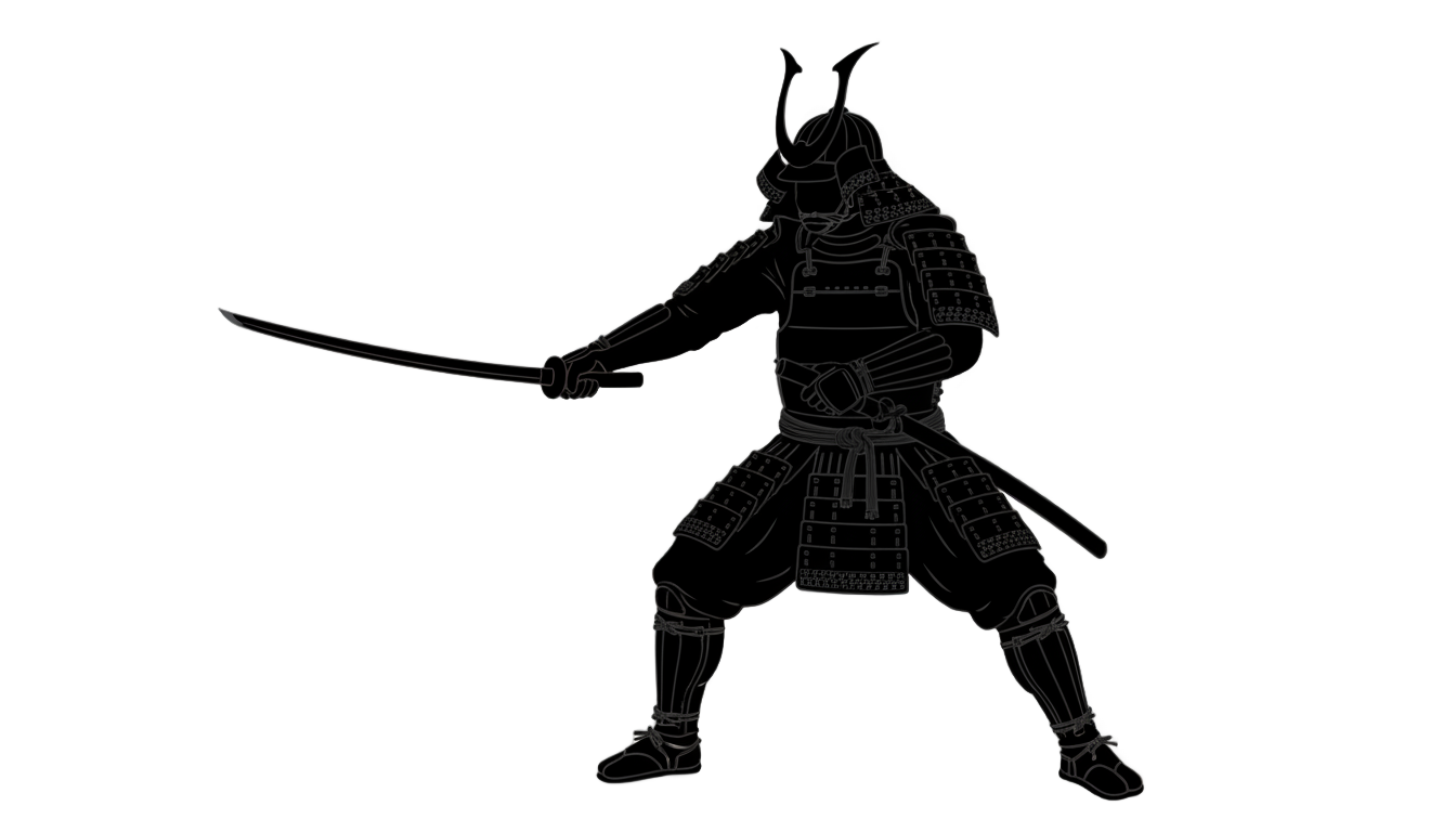 japanese samurai silhouette png PNG transparent background