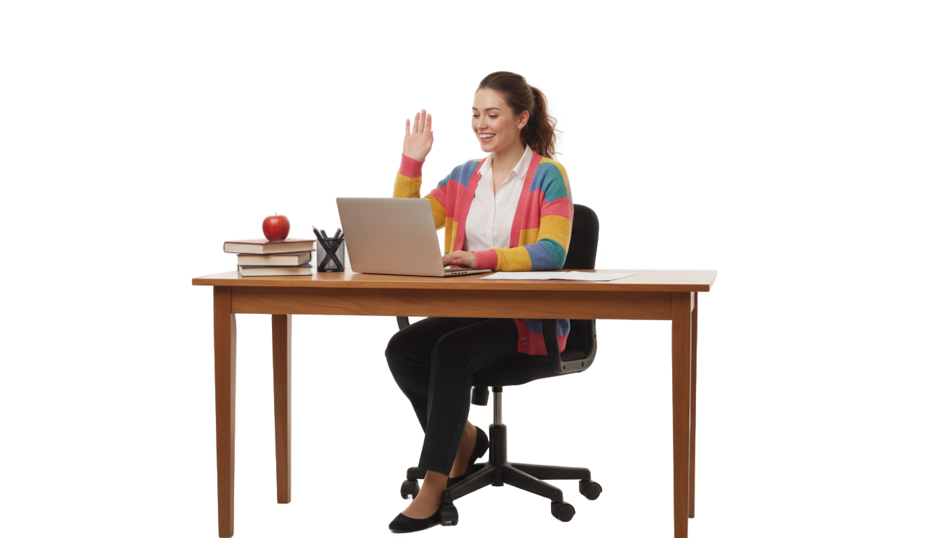 dedicated teacher even from a distance png PNG transparent background