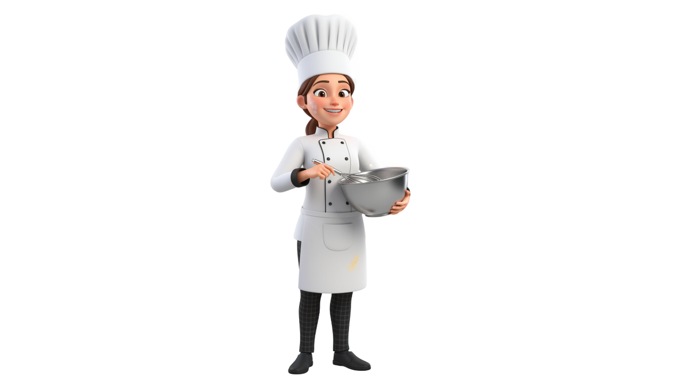 cartoon female chef png PNG transparent background