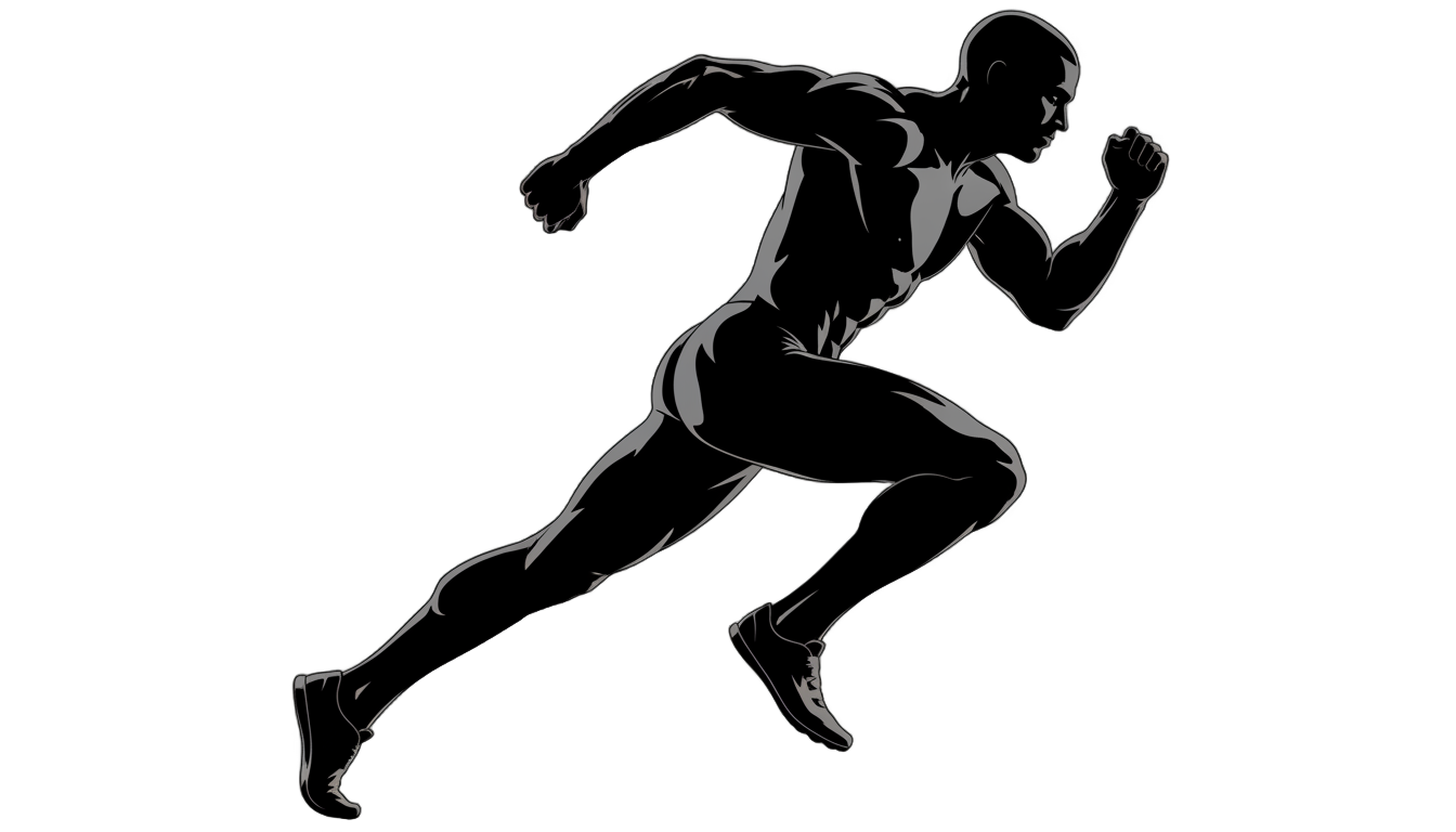 athlete running silhouette png PNG transparent background