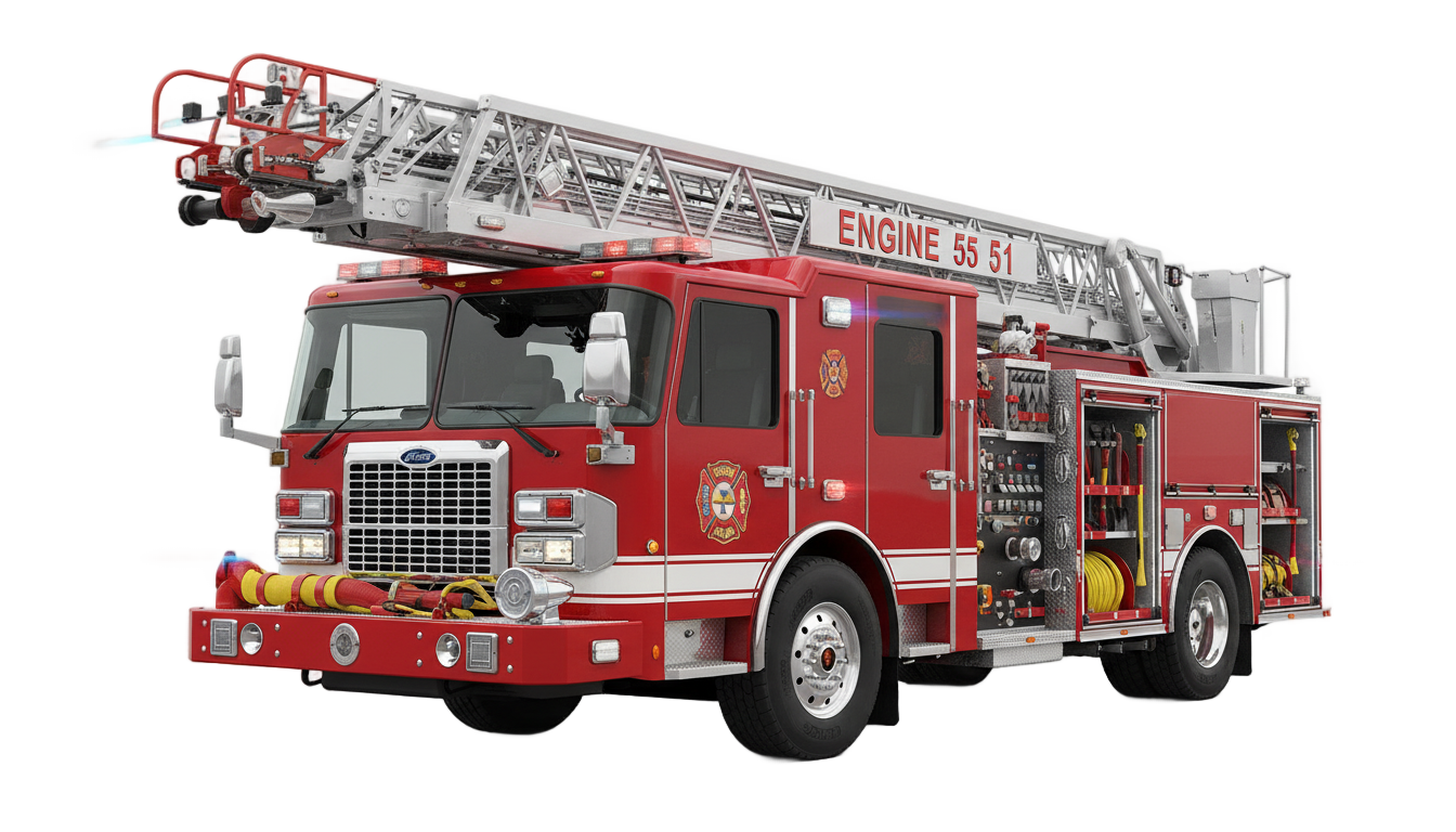 firefighter truck png PNG transparent background