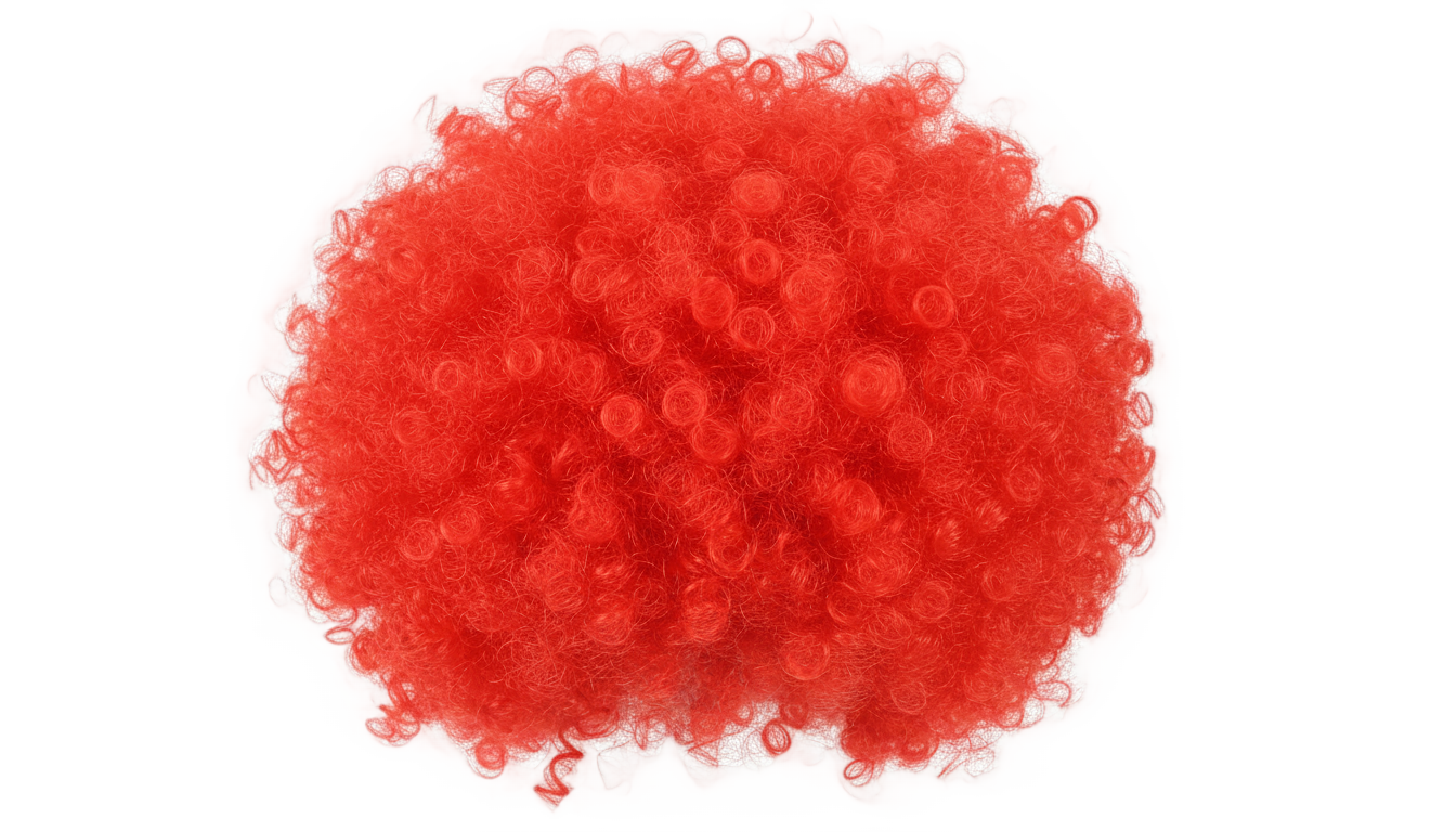 red clown hair png PNG transparent background