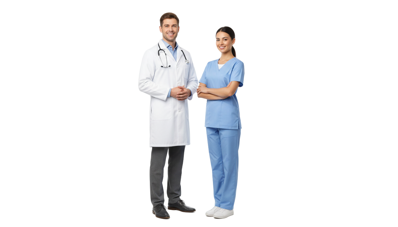 doctor and nurse png PNG transparent background
