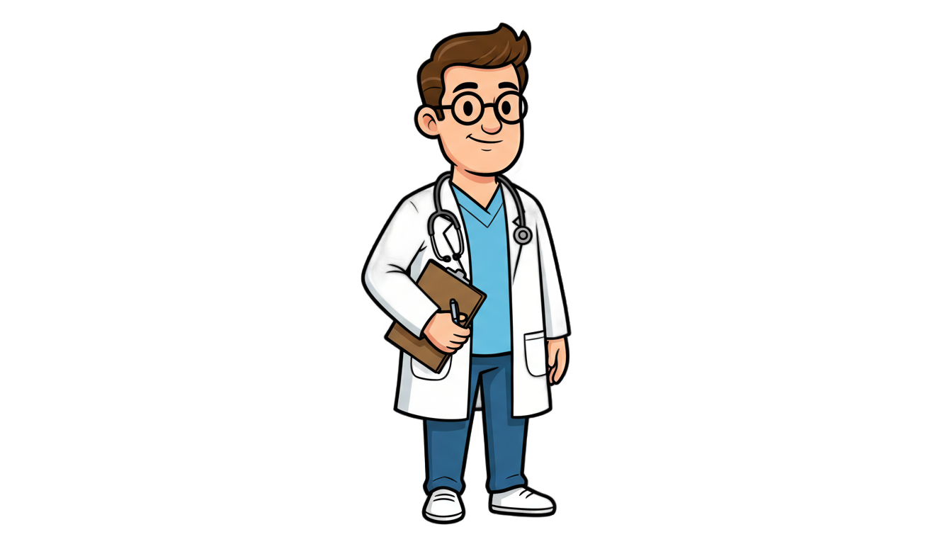 animated doctor png PNG transparent background