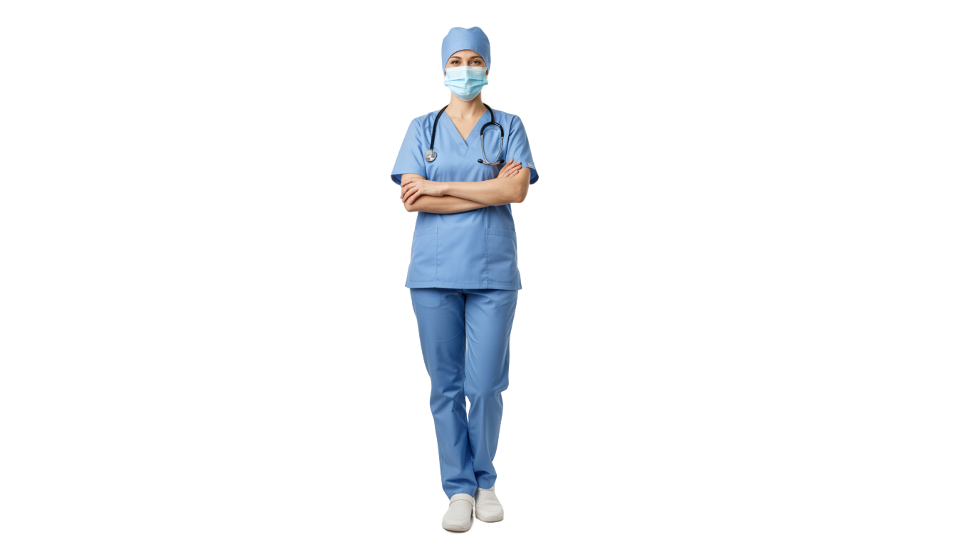 nurse with mask png PNG transparent background
