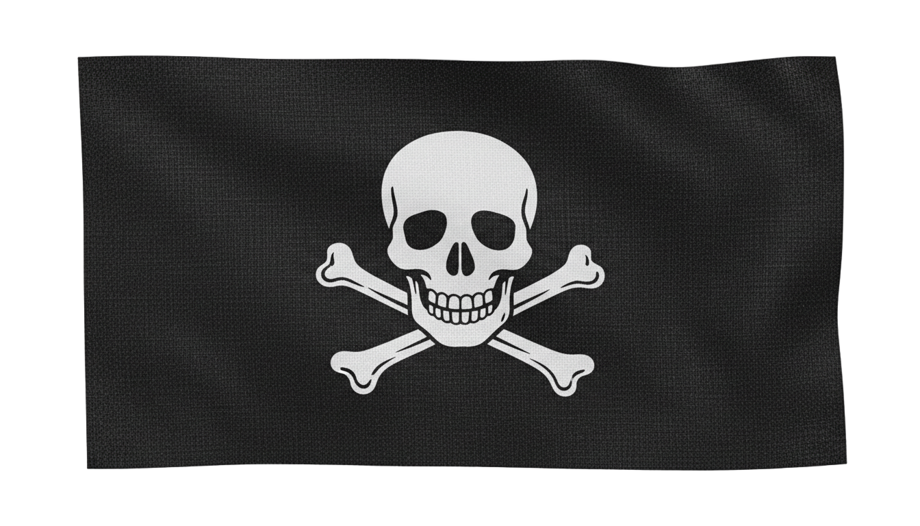 pirate flag emoji png PNG transparent background
