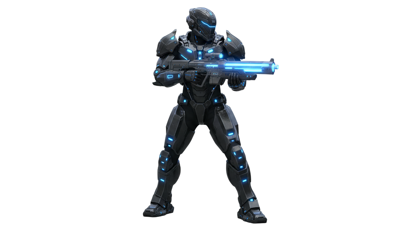 futuristic soldier png PNG transparent background
