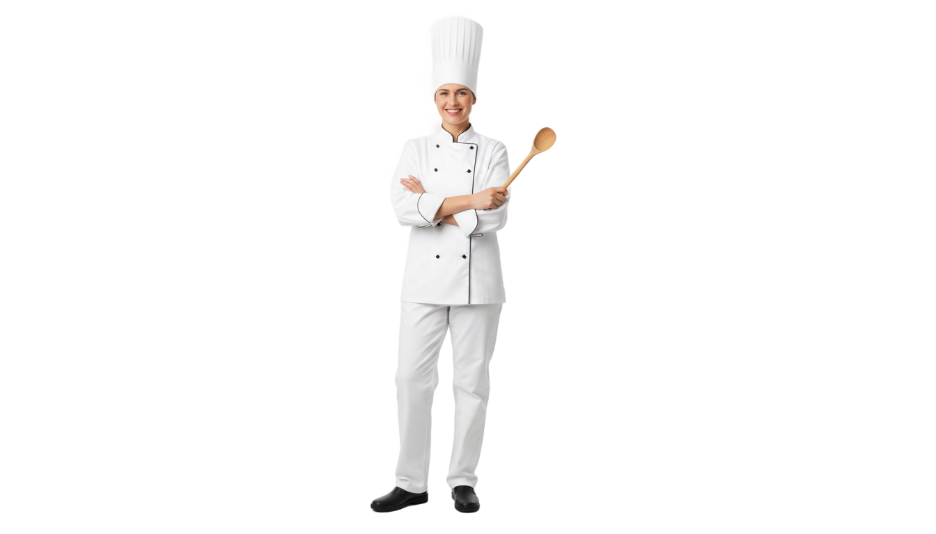 women chef png PNG transparent background