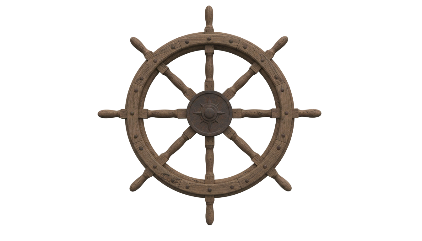 pirate steering wheel png PNG transparent background