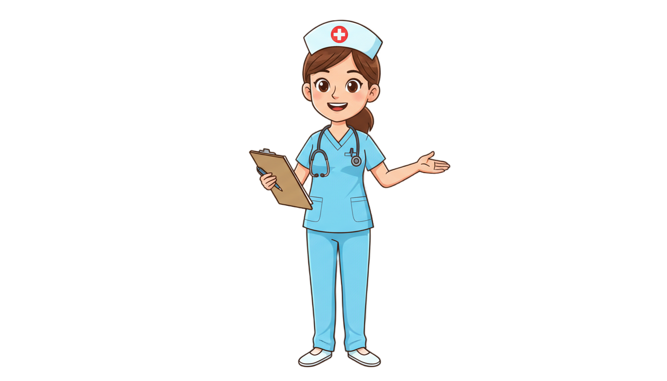 cute nurse clipart png PNG transparent background