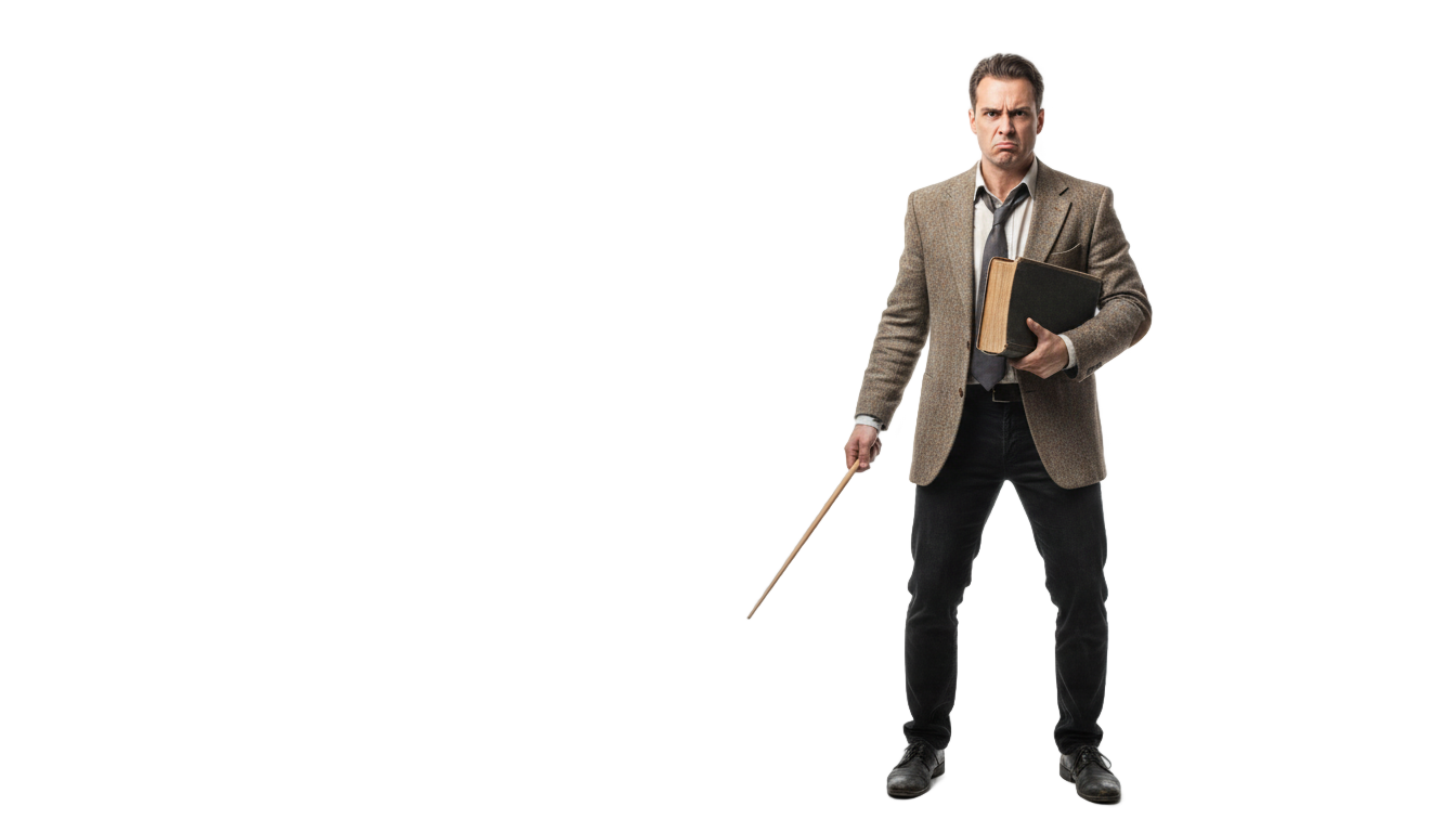 mad teacher png PNG transparent background