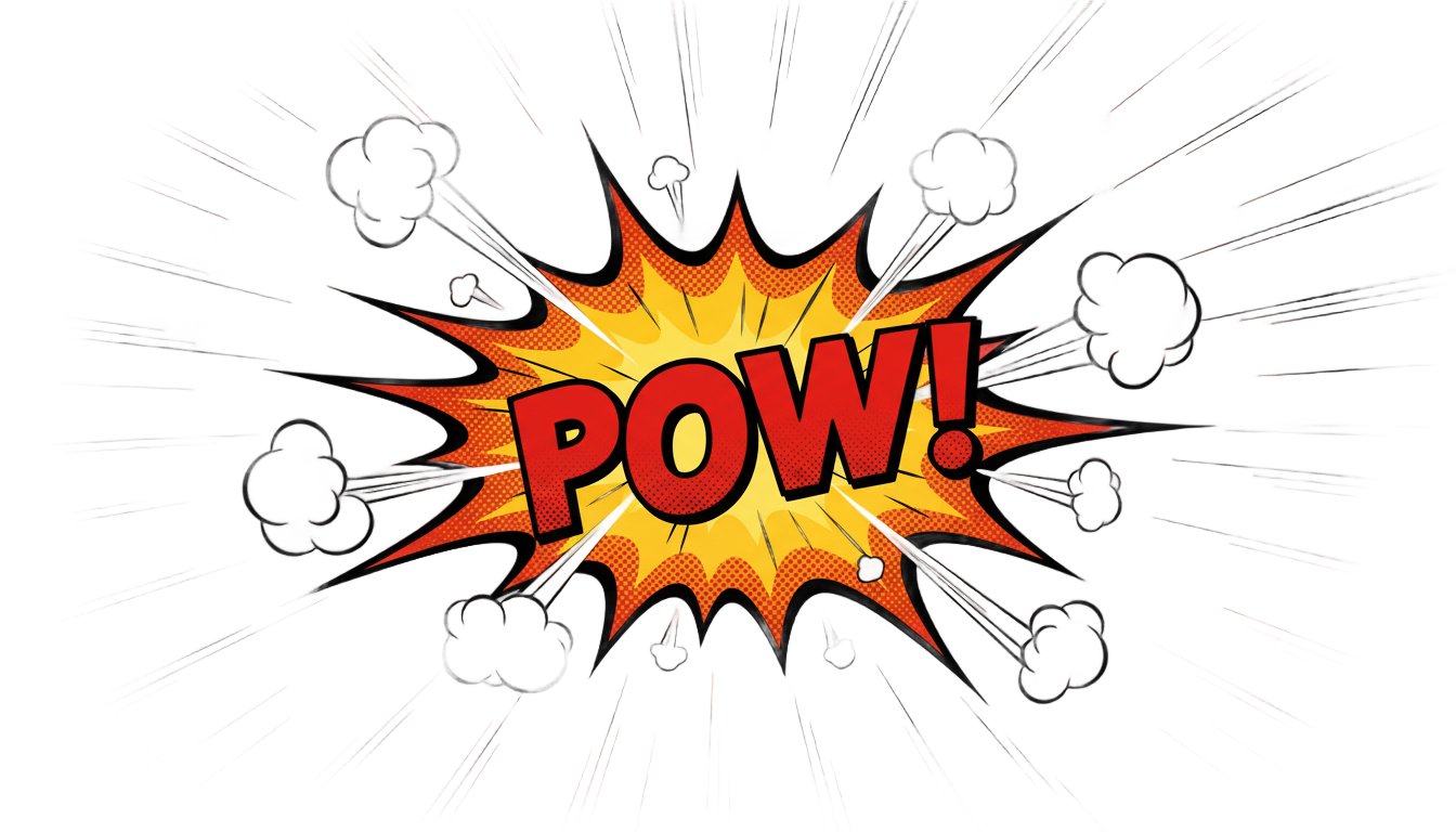 superhero pow png PNG transparent background