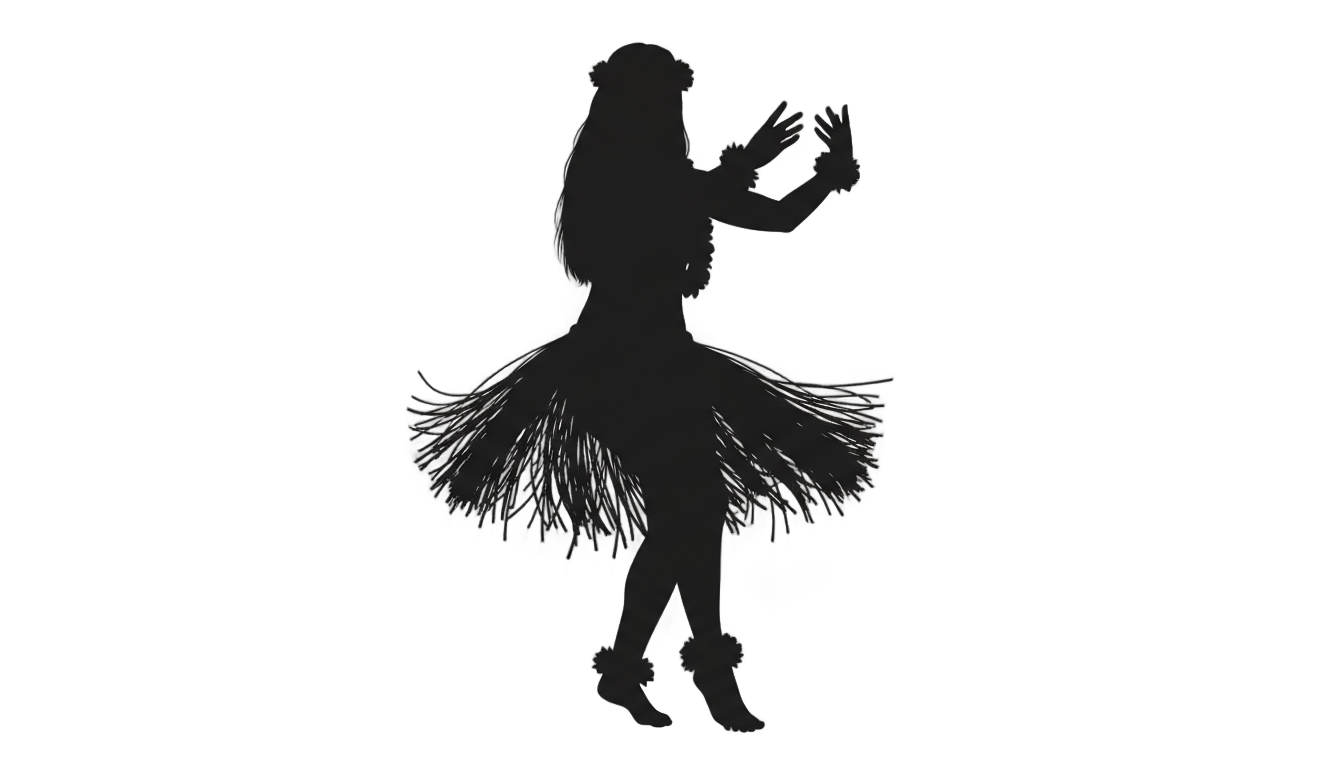 hula dancer silhouette png PNG transparent background