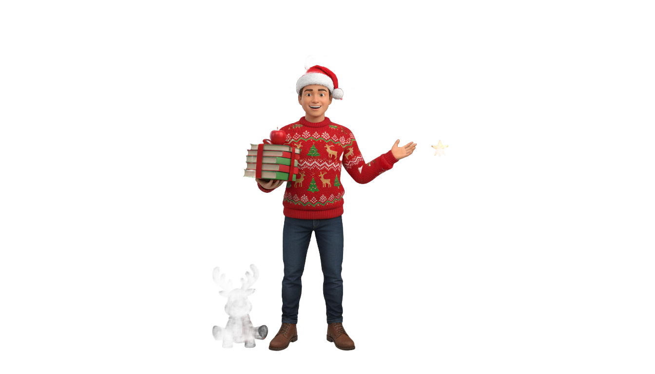 teacher christmas png PNG transparent background