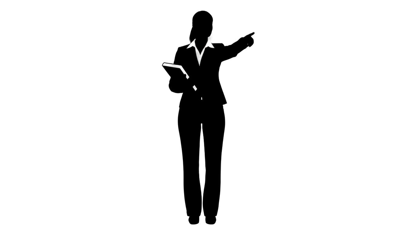 silhouette teacher png PNG transparent background