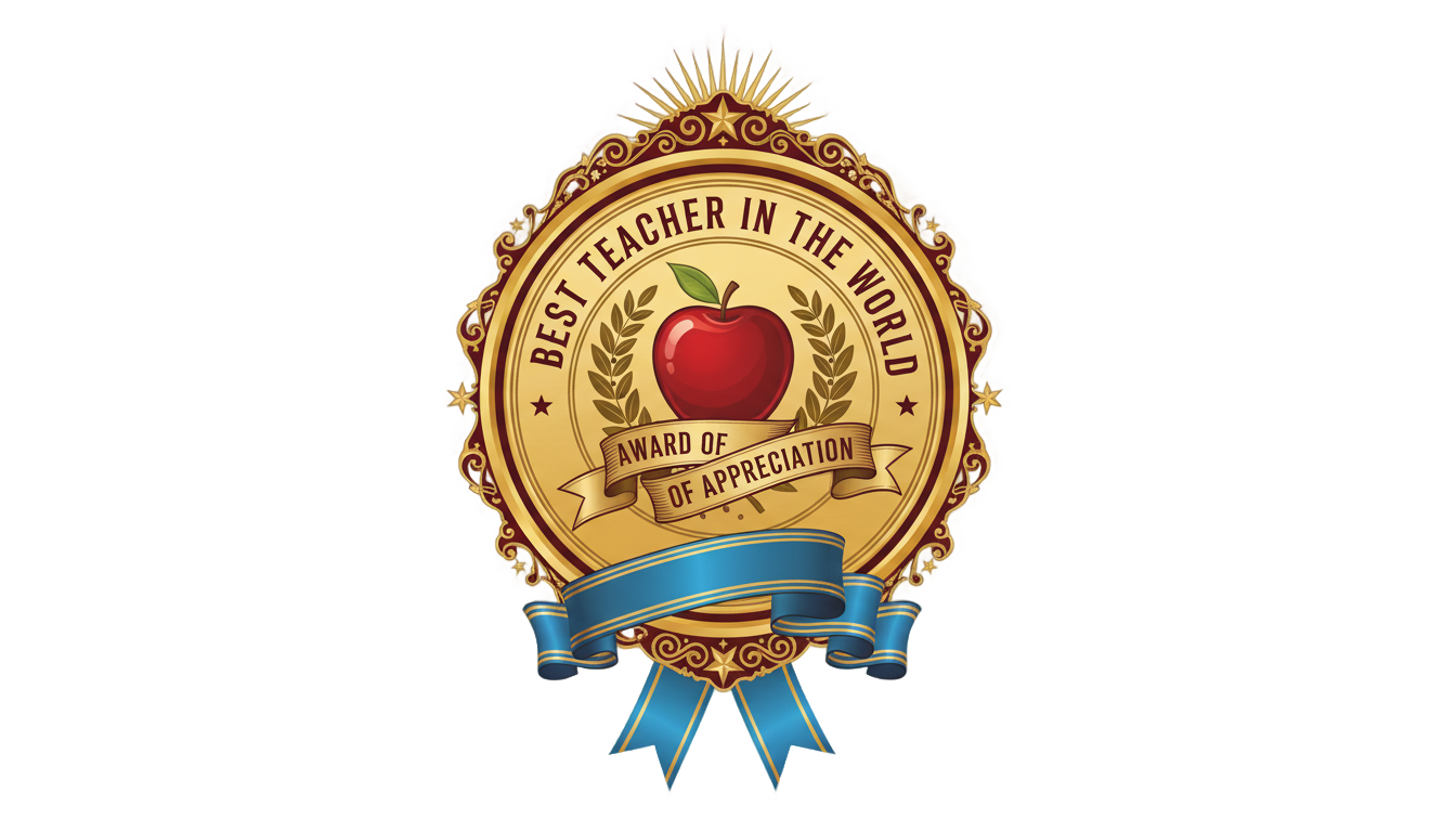best teacher in the world png PNG transparent background