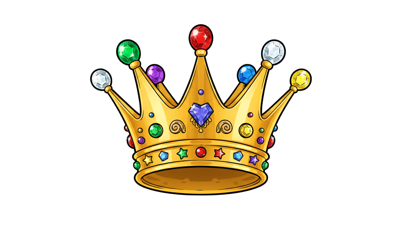 cartoon king crown png PNG transparent background