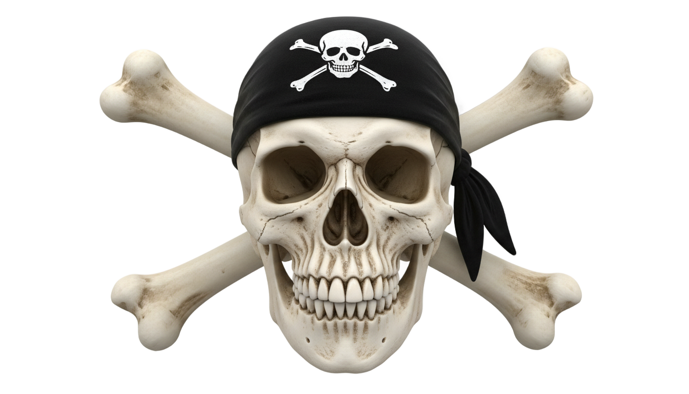 pirate skull emoji png PNG transparent background