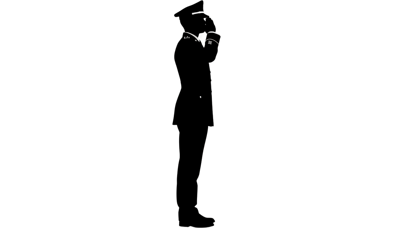 saluting soldier silhouette png PNG transparent background