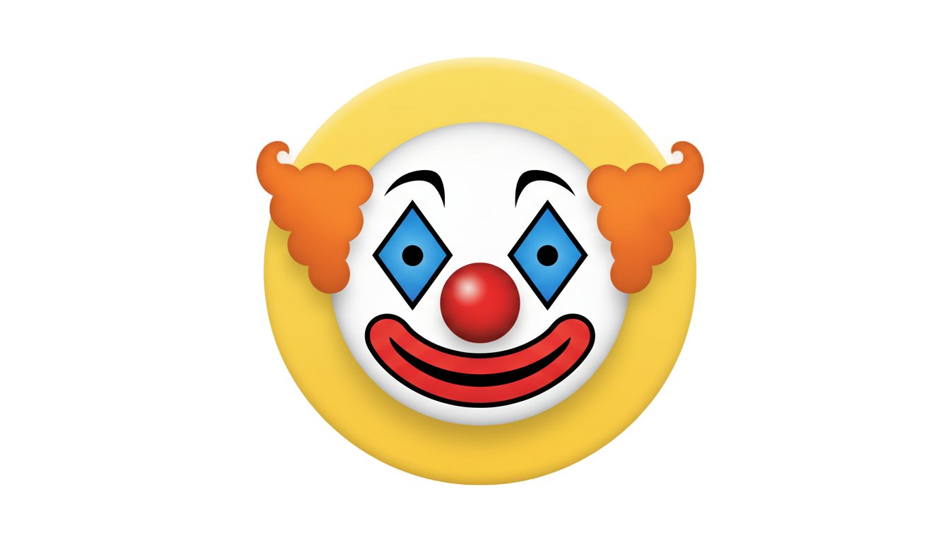 clown iphone emoji png PNG transparent background