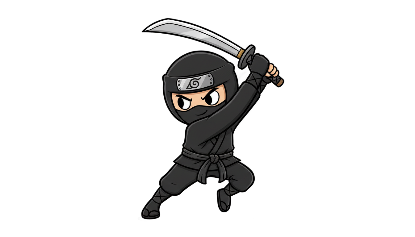 ninja cartoon png PNG transparent background