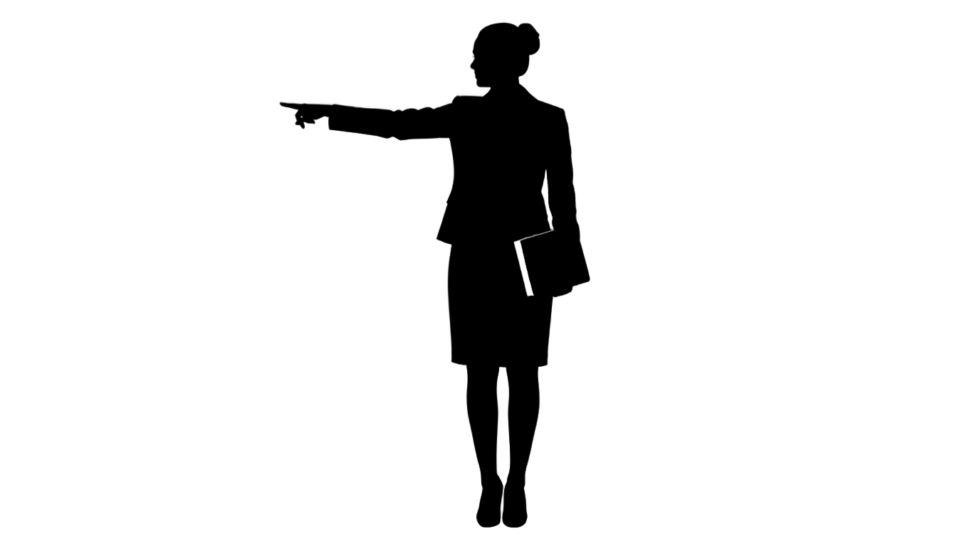 silhouette teacher png PNG transparent background