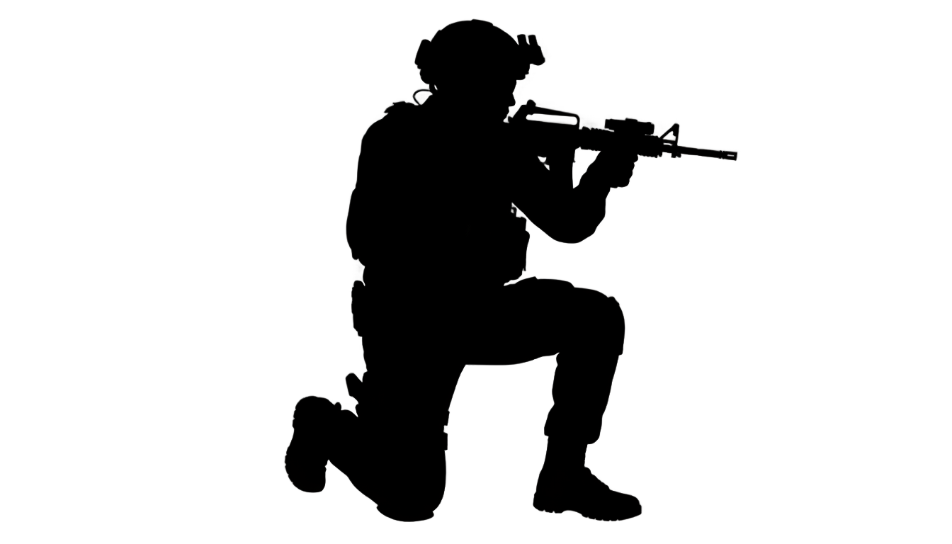 modern soldier silhouette png PNG transparent background