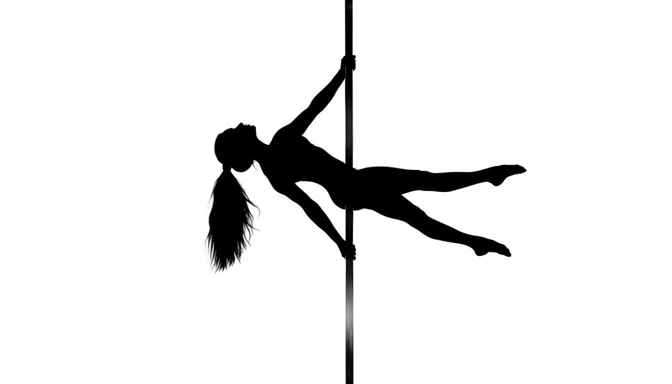 pole dancer silhouette png PNG transparent background