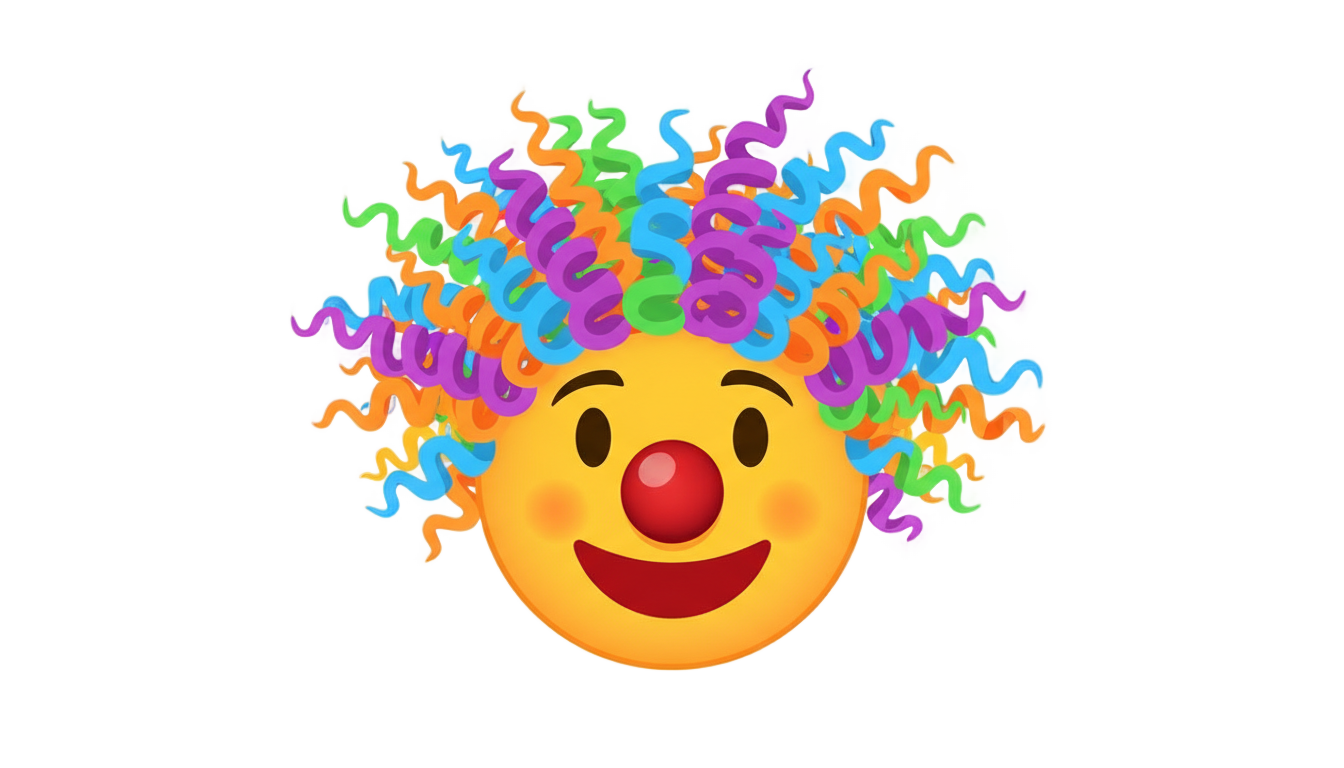 clown emoji png green screen PNG transparent background
