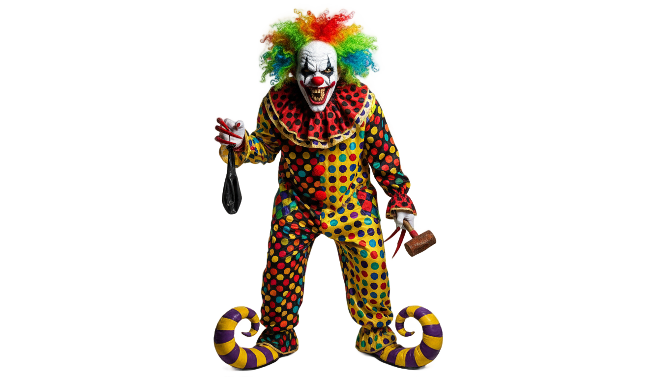clown halloween png PNG transparent background