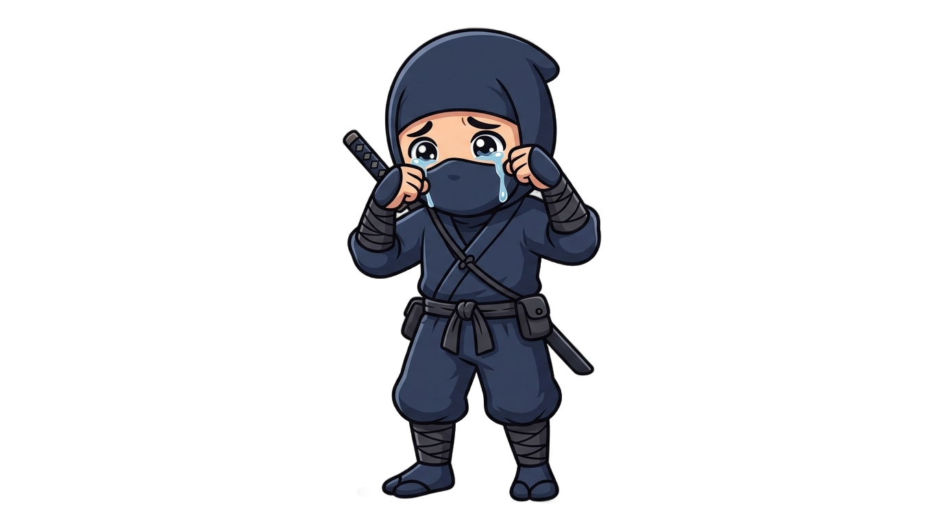 ninja crying png PNG transparent background