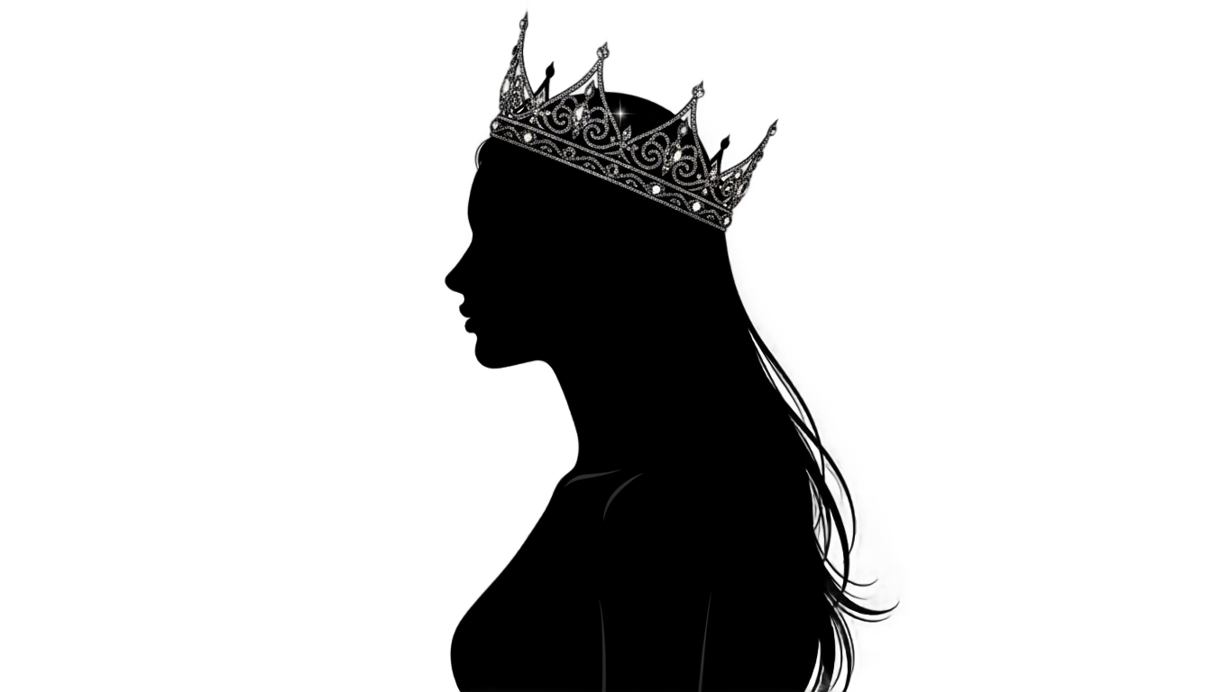 beauty queen silhouette png PNG transparent background