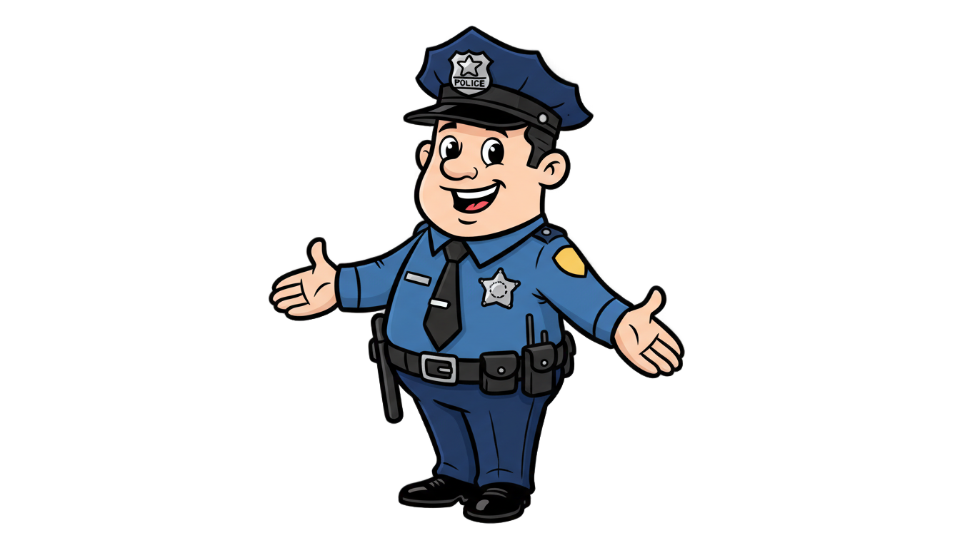police officer cartoon png PNG transparent background