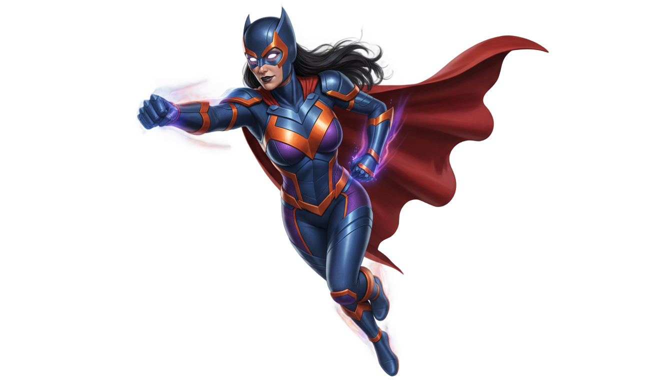 female superhero png PNG transparent background