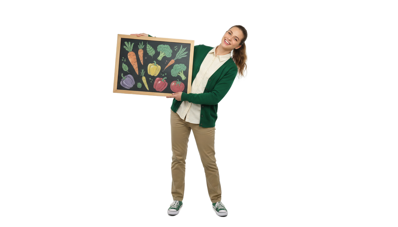 vegan teacher png PNG transparent background