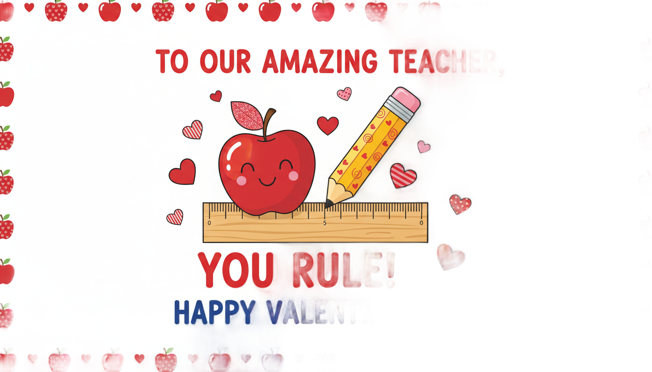 teacher valentines png PNG transparent background