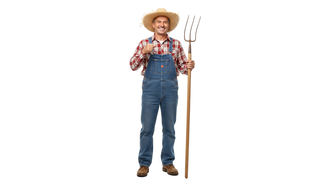 happy farmer png PNG transparent background