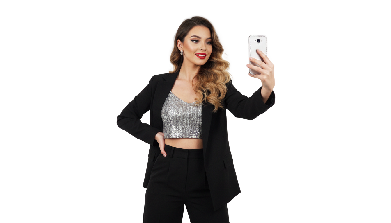 selfie queen png PNG transparent background