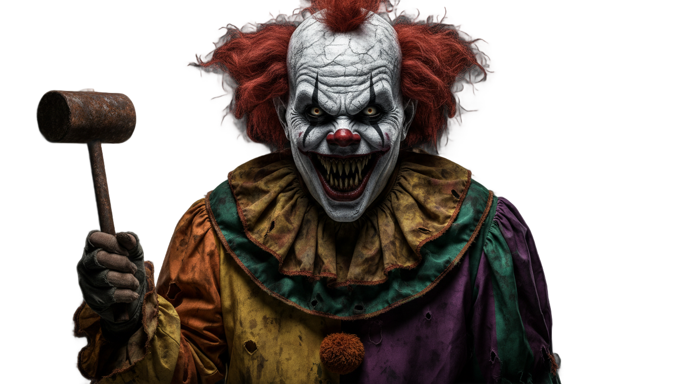 horror clown png PNG transparent background