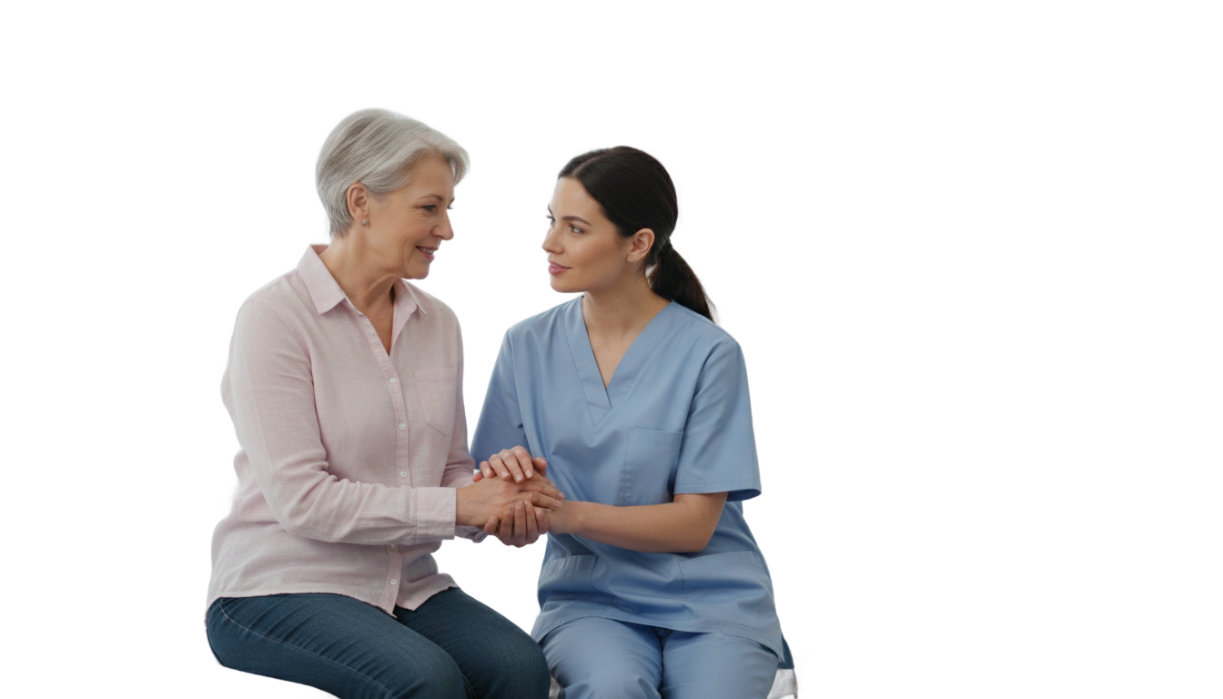 nurse and patient png PNG transparent background