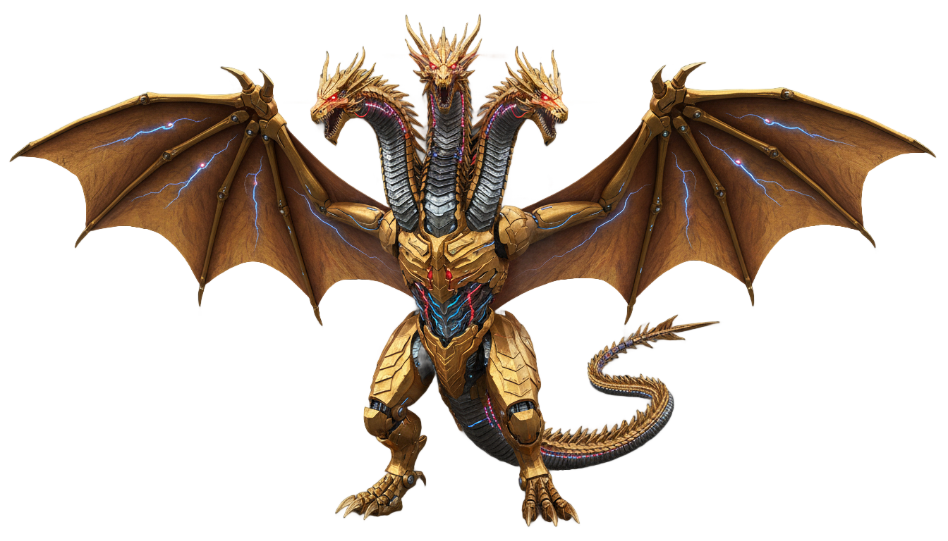 mecha king ghidorah png PNG transparent background