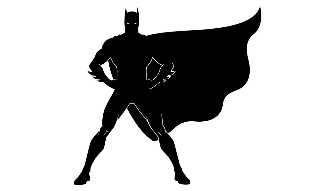 superhero shadow png PNG transparent background