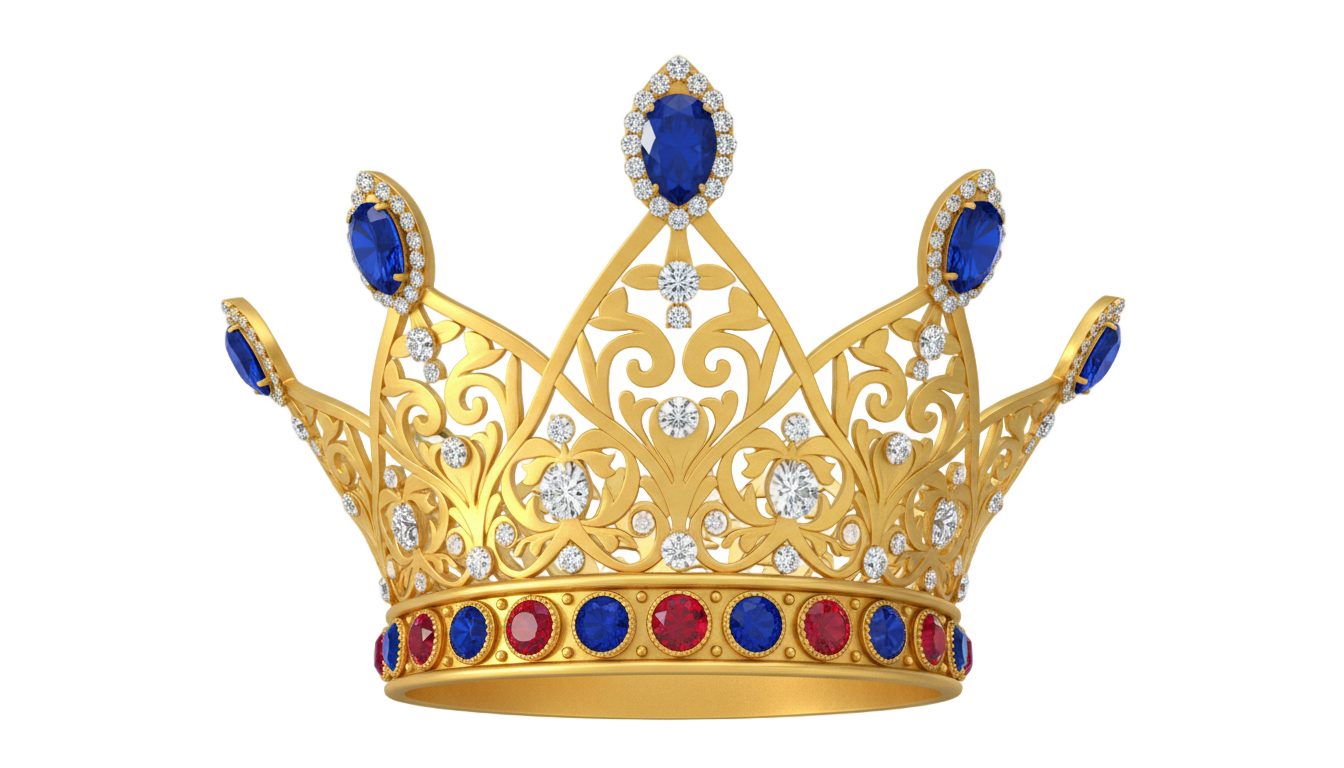 gold queen crown logo png PNG transparent background