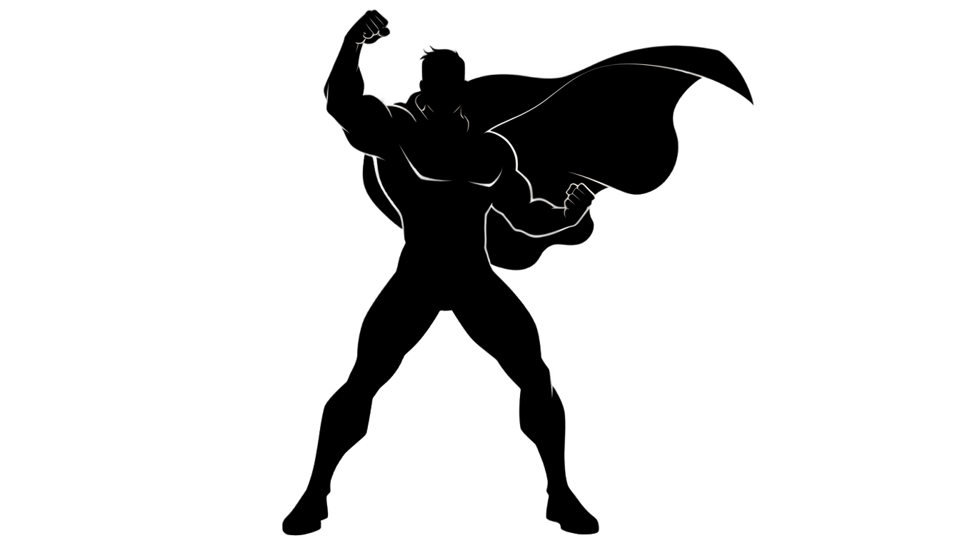 superhero silhouette png PNG transparent background