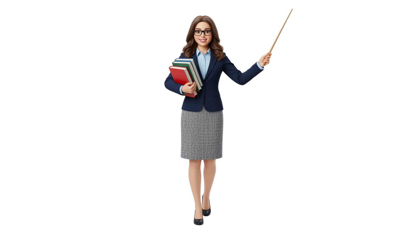 teacher character png PNG transparent background