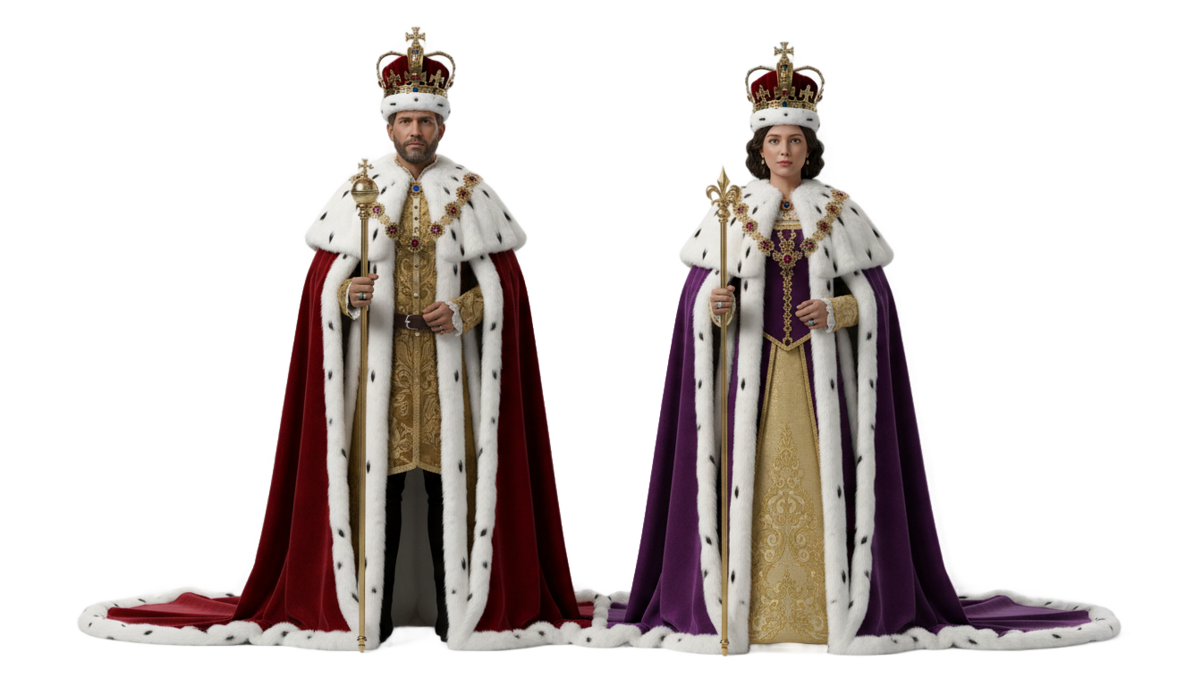 king y queen png PNG transparent background